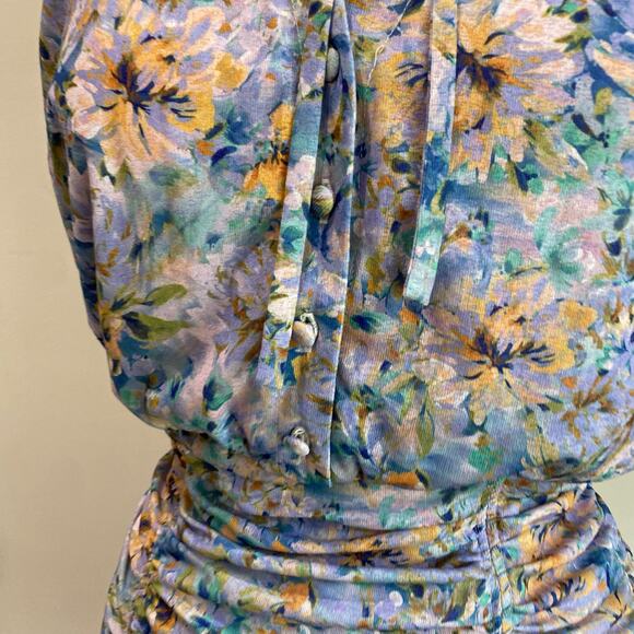 LAUNDRY BY SHELLI SEGAL V-Neck Collared Floral Mini Dress Size 6 - Picture 14 of 16